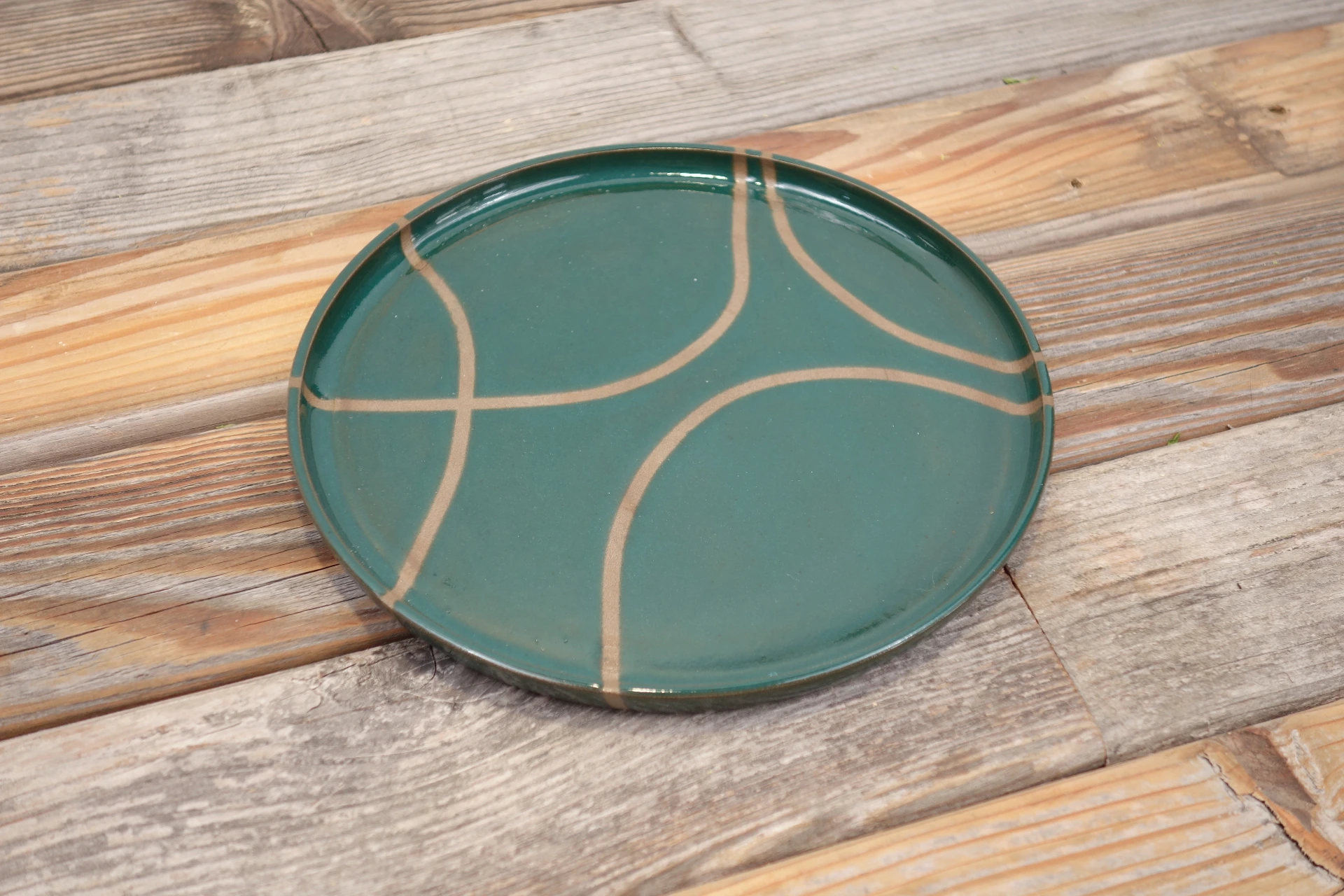 Teller "Lebenslinien" - grün