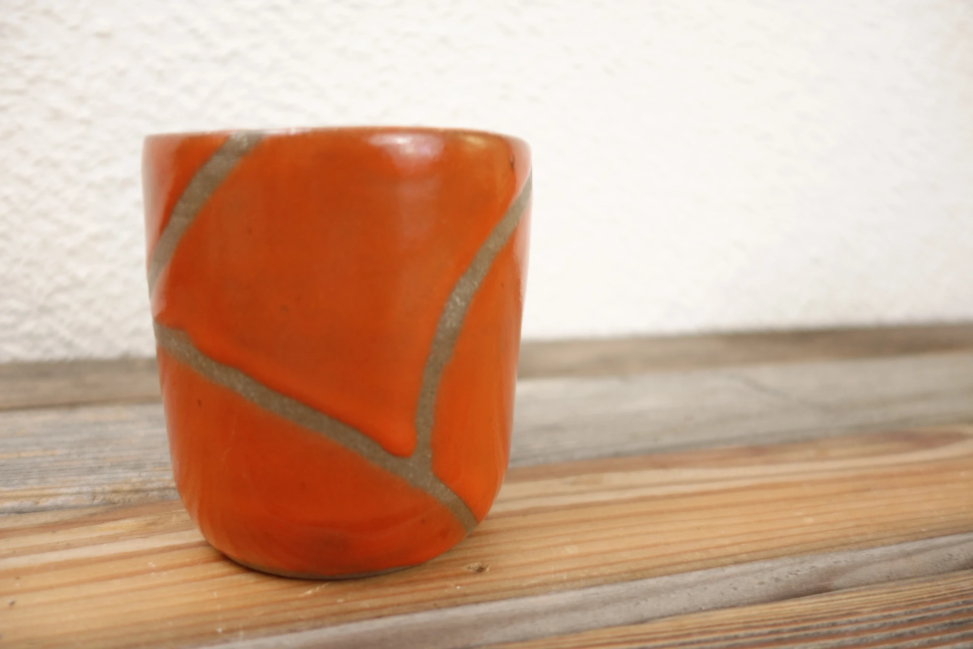 Becher "Lebenslinien" - orange 