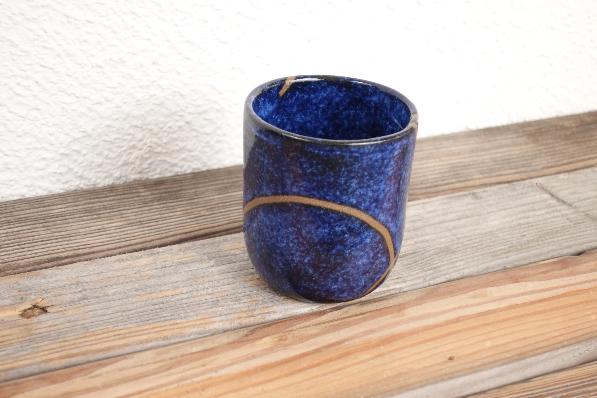 Becher "Lebenslinien" - ozeanblau  