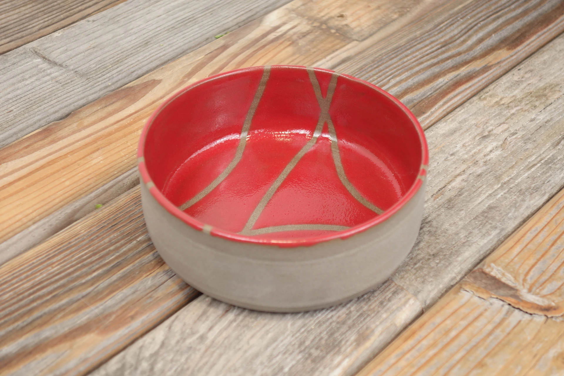 Schale "Lebenslinien" - rot 